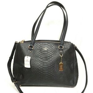Coach Stanton Carryall Stamped Snakeskin Leather